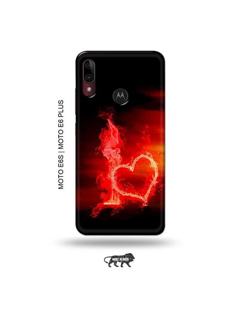 fire heart letter i back cover compatible with moto e6s , moto e6 plus - 19003888 - Very Small Image - 1