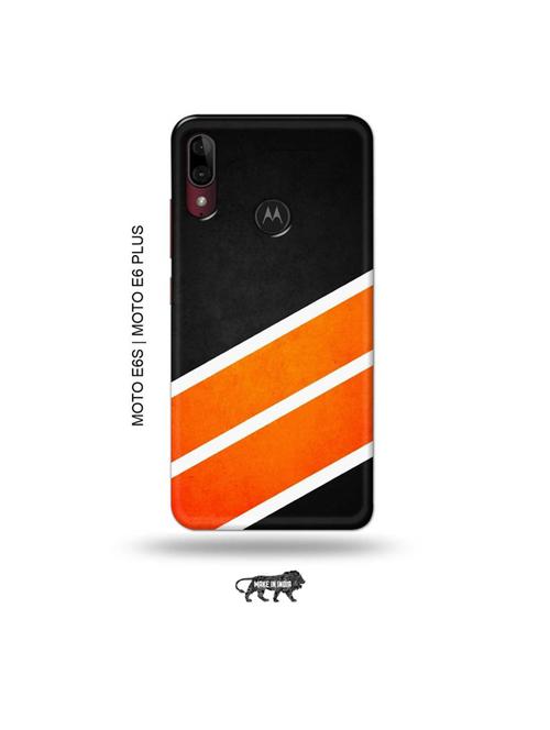 orange strips back cover compatible with moto e6s , moto e6 plus - 19003962 - Very Small Image - 1