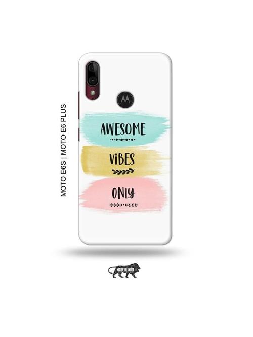 awesome vibes only back cover compatible with moto e6s , moto e6 plus - 19004064 - Very Small Image - 1