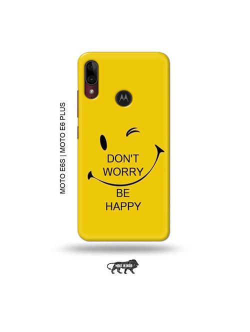 funny face yellow back cover compatible with moto e6s , moto e6 plus - 19004148 - Very Small Image - 1