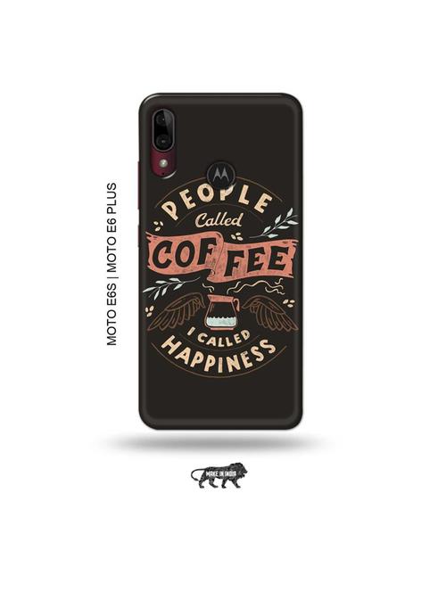 tweakymod designer printed hard case | people coffee hapiness back cover compatible with moto e6s , moto e6 plus - 19004220 - Very Small Image - 1