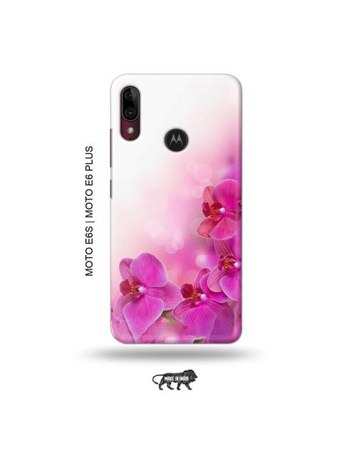 flowers back cover compatible with moto e6s , moto e6 plus - 19004279 - Very Small Image - 1
