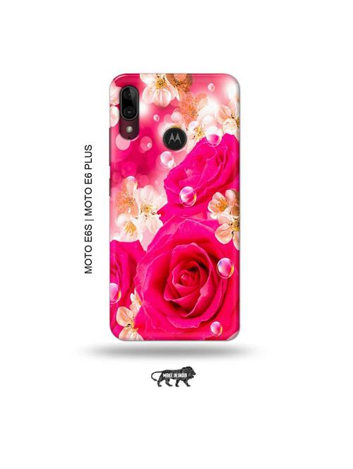 flowers back cover compatible with moto e6s , moto e6 plus - 19004287 - Very Small Image - 1