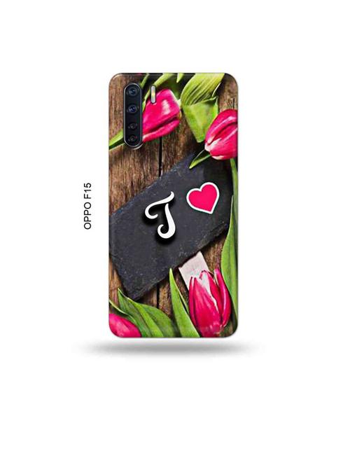 flower letter t back cover compatible with oppo f15 - 19004372 - Very Small Image - 1