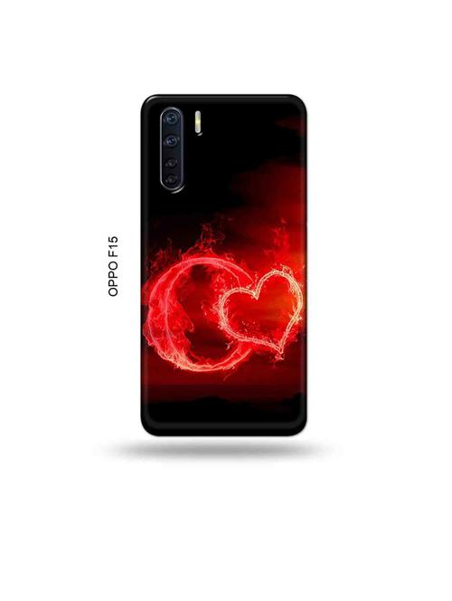 fire heart letter o back cover compatible with oppo f15 - 19004395 - Very Small Image - 1
