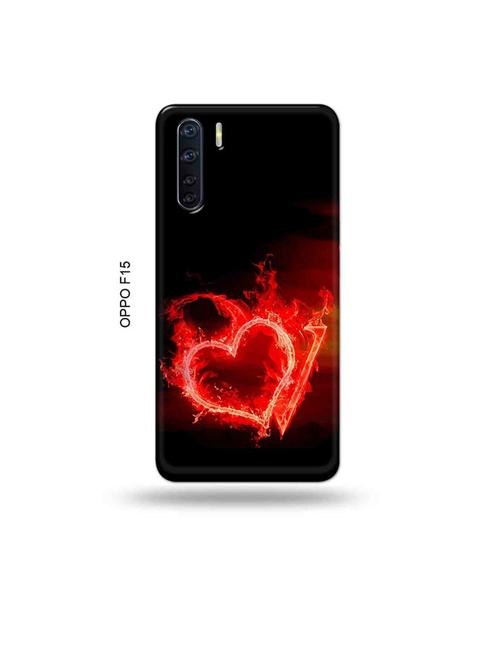 fire heart letter v back cover compatible with oppo f15 - 19004402 - Very Small Image - 1