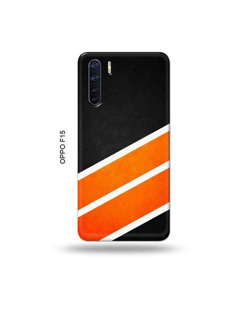 orange strips back cover compatible with oppo f15 - 19004463 - Very Small Image - 1