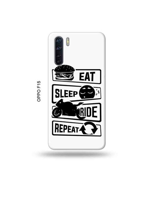 eat sleep ride repeat back cover compatible with oppo f15 - 19004564 - Very Small Image - 1