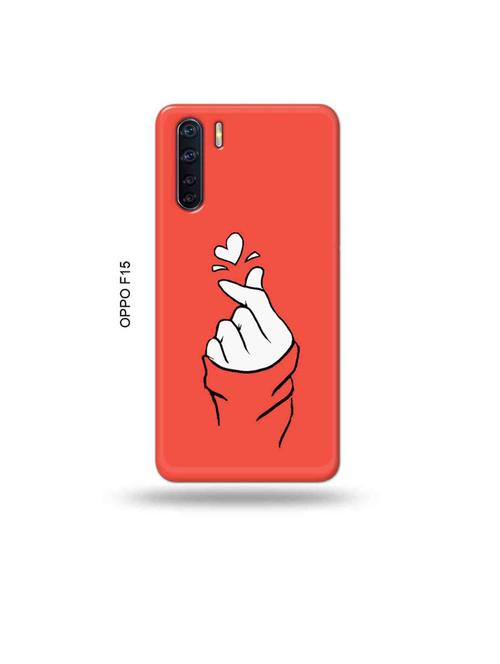 korean heart gesture pink back cover compatible with oppo f15 - 19004623 - Very Small Image - 1