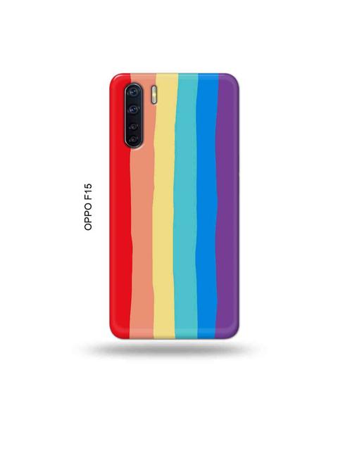 rainbow colour back cover compatible with oppo f15 - 19004658 - Very Small Image - 1