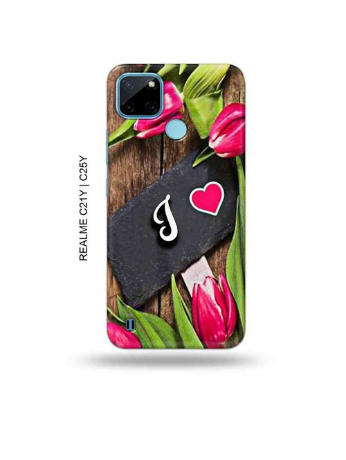 flower letter i back cover compatible with realme c21y, realme c25y - 19004862 - Very Small Image - 1