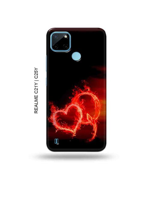 fire heart letter q back cover compatible with realme c21y, realme c25y - 19004898 - Very Small Image - 1