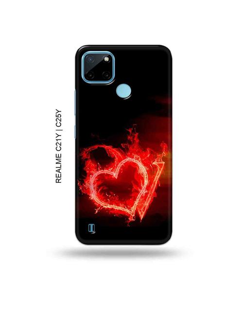 fire heart letter v back cover compatible with realme c21y, realme c25y - 19004903 - Very Small Image - 1