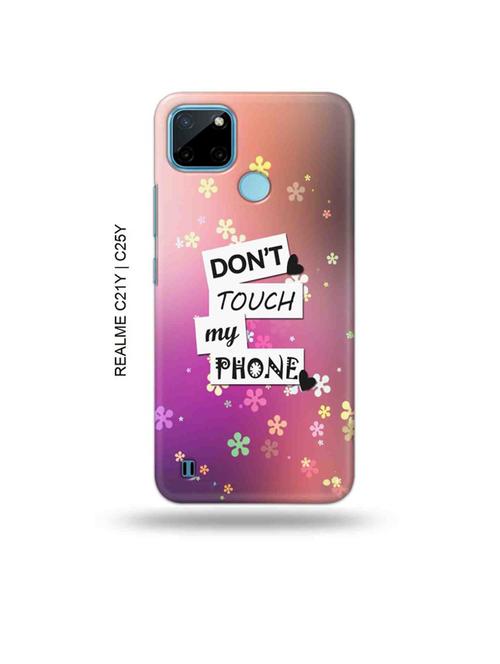 don't touch my phone back cover compatible with realme c21y, realme c25y - 19004925 - Very Small Image - 1