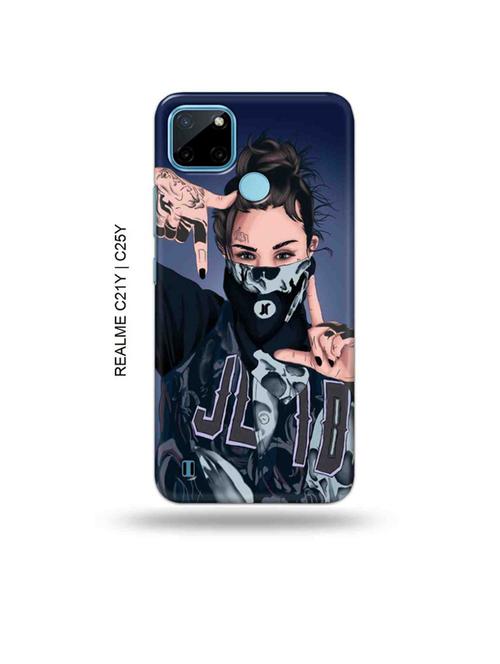 funky girl back cover compatible with realme c21y, realme c25y - 19004935 - Very Small Image - 1