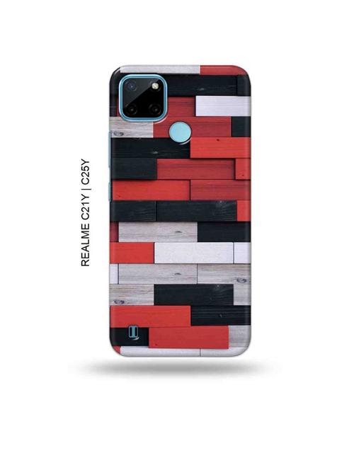 colour wooden bricks back cover compatible with realme c21y, realme c25y - 19004988 - Very Small Image - 1