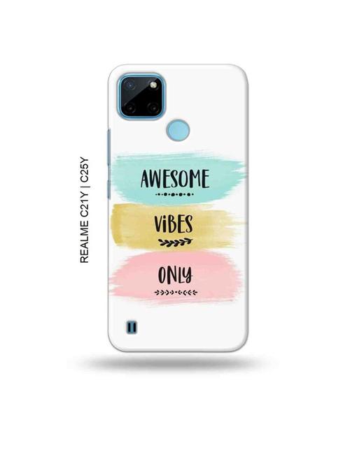 awesome vibes only back cover compatible with realme c21y, realme c25y - 19005066 - Very Small Image - 1