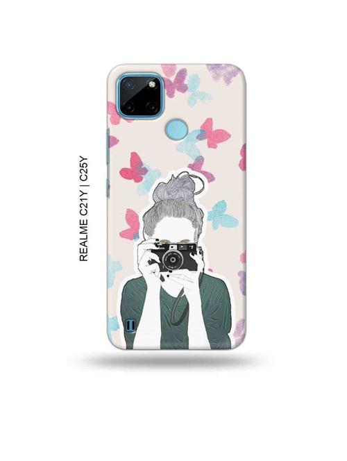 camera buff girl back cover compatible with realme c21y, realme c25y - 19005126 - Very Small Image - 1