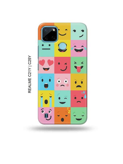 emojies back cover compatible with realme c21y, realme c25y - 19005170 - Very Small Image - 1