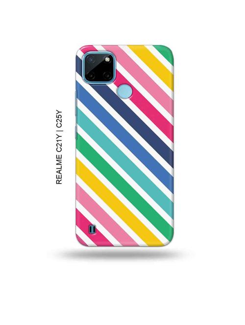diagonal strips back cover compatible with realme c21y, realme c25y - 19005190 - Very Small Image - 1