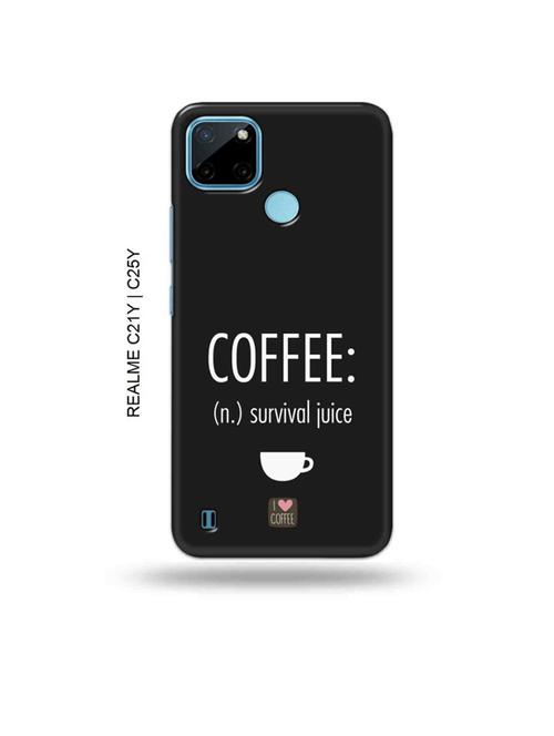 coffee survival juice back cover compatible with realme c21y, realme c25y - 19005218 - Very Small Image - 1