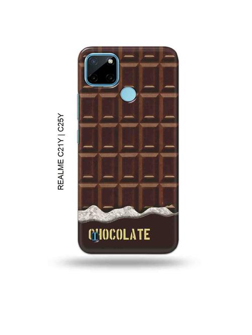 chocolate back cover compatible with realme c21y, realme c25y - 19005219 - Very Small Image - 1