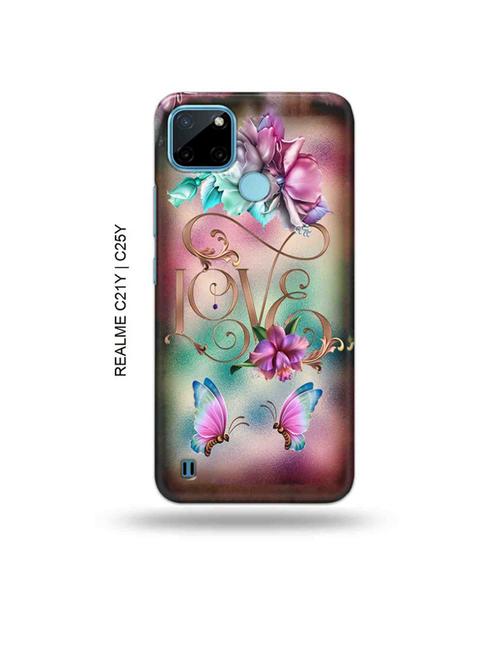 floral love back cover compatible with realme c21y, realme c25y - 19005236 - Very Small Image - 1