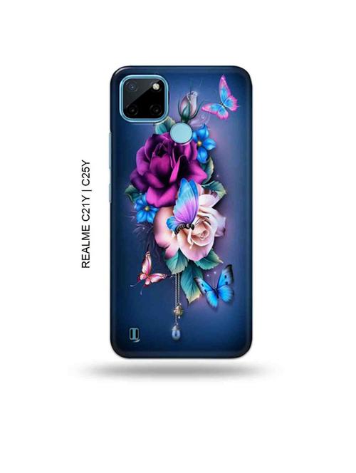 flowers back cover compatible with realme c21y, realme c25y - 19005268 - Very Small Image - 1