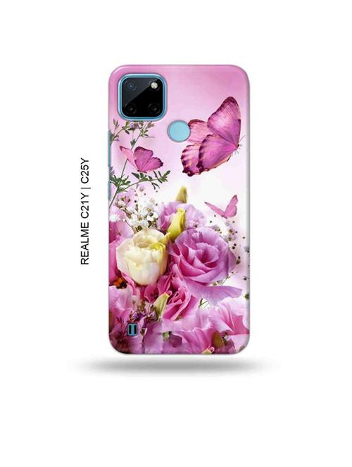flowers back cover compatible with realme c21y, realme c25y - 19005273 - Very Small Image - 1