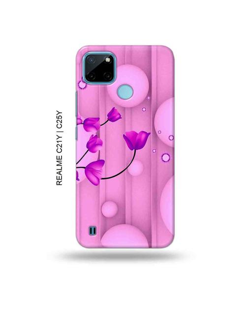 flowers back cover compatible with realme c21y, realme c25y - 19005274 - Very Small Image - 1