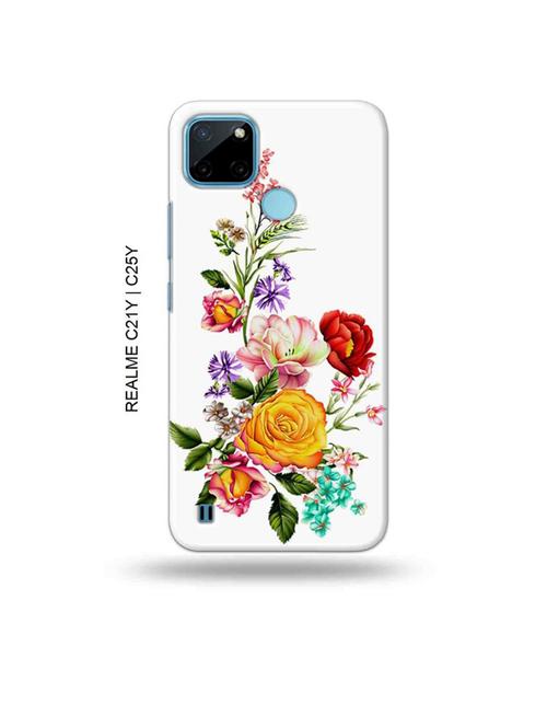 flowers back cover compatible with realme c21y, realme c25y - 19005287 - Very Small Image - 1