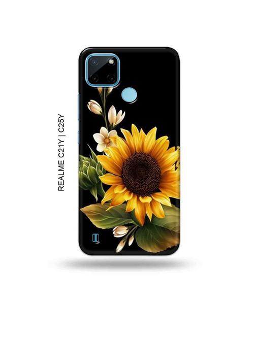 flowers back cover compatible with realme c21y, realme c25y - 19005288 - Very Small Image - 1