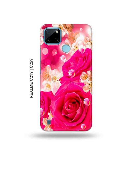 flowers back cover compatible with realme c21y, realme c25y - 19005289 - Very Small Image - 1