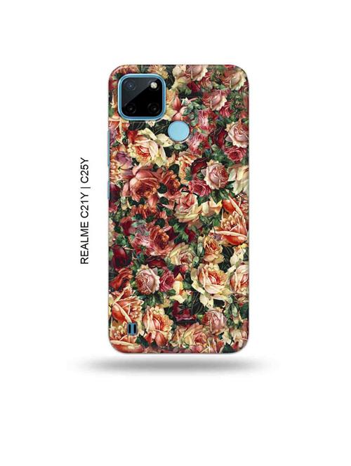 flowers back cover compatible with realme c21y, realme c25y - 19005295 - Very Small Image - 1