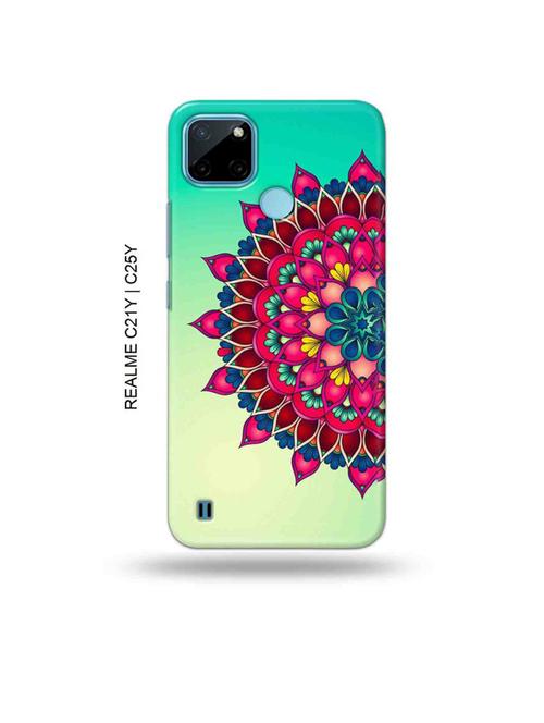 flowers back cover compatible with realme c21y, realme c25y - 19005301 - Very Small Image - 1
