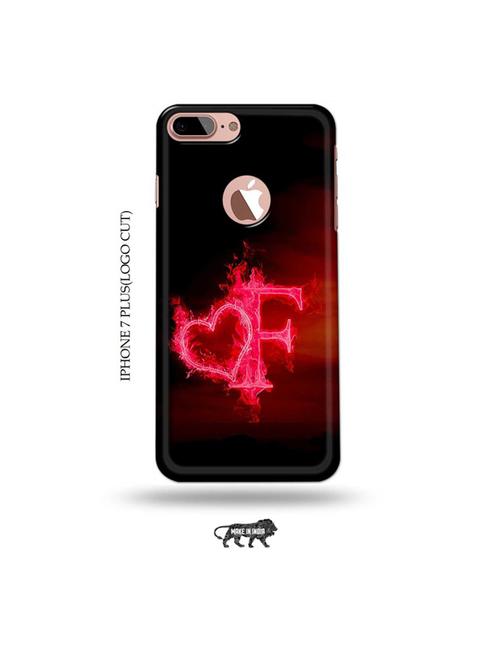 fire heart letter f back cover compatible with iphone 7 plus(logo cut) - 19005388 - Very Small Image - 1