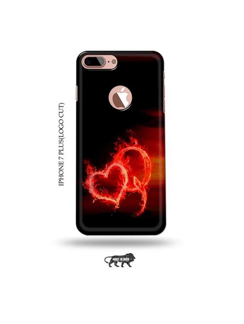 fire heart letter q back cover compatible with iphone 7 plus(logo - 19005399 - Very Small Image - 1