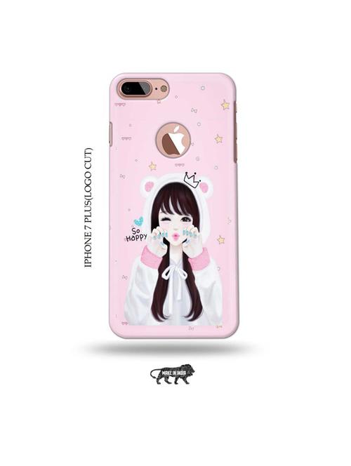 girlie back cover compatible with iphone 7 plus(logo cut) - 19005428 - Very Small Image - 1
