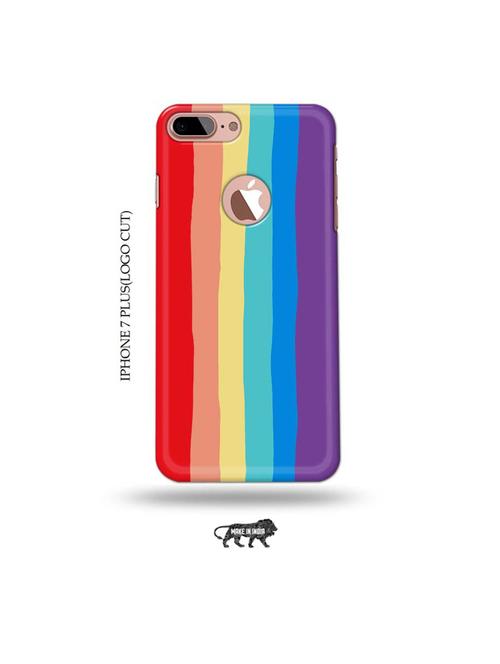 rainbow colour back cover compatible with iphone 7 plus(logo cut) - 19005655 - Very Small Image - 1