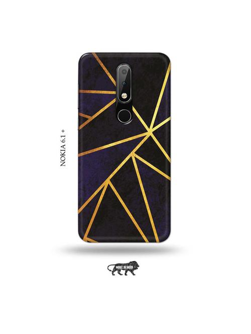 vertical gold strips back cover compatible with nokia 6.1 plus - 19006229 - Very Small Image - 1