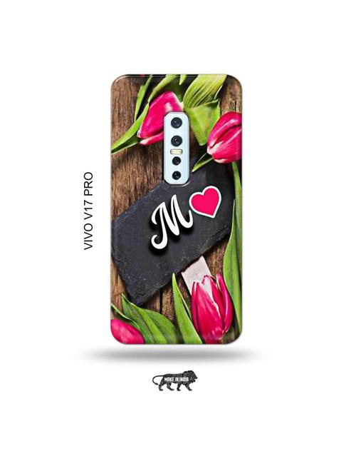 flower letter m back cover compatible with vivo v17 pro - 19006375 - Very Small Image - 1