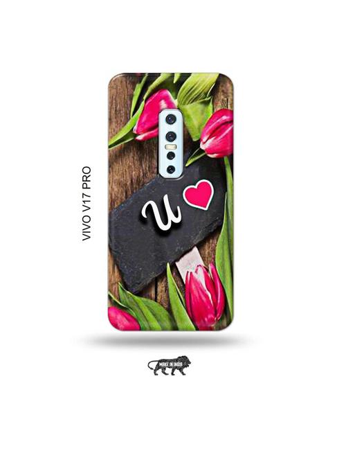 flower letter u back cover compatible with vivo v17 pro - 19006383 - Very Small Image - 1