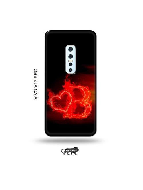 fire heart letter b back cover compatible with vivo v17 pro - 19006392 - Very Small Image - 1