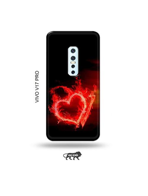 fire heart letter v back cover compatible with vivo v17 pro - 19006404 - Very Small Image - 1