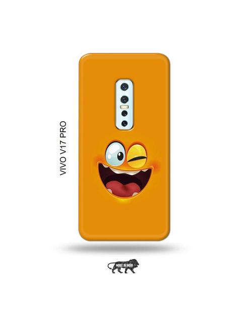 funny face orange back cover compatible with vivo v17 pro - 19006658 - Very Small Image - 1