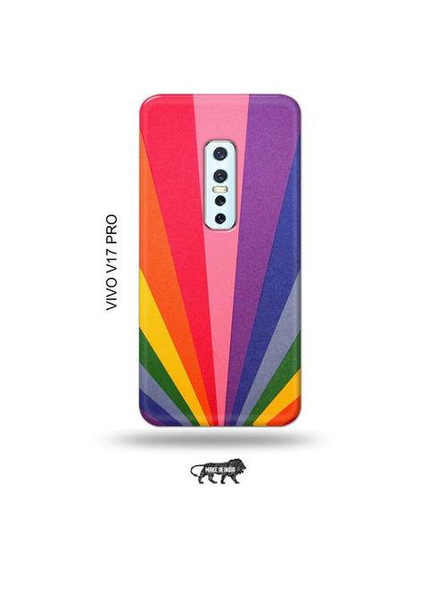 rainbow strips back cover compatible with vivo v17 pro - 19006664 - Very Small Image - 1
