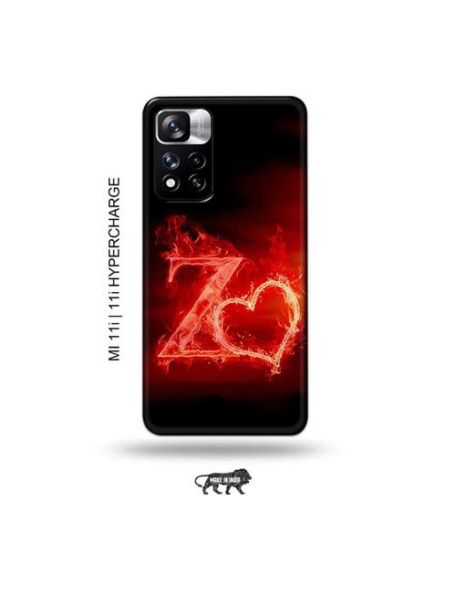 fire heart letter z back cover compatible with mi 11i, mi 11i hypercharge - 19006911 - Very Small Image - 1