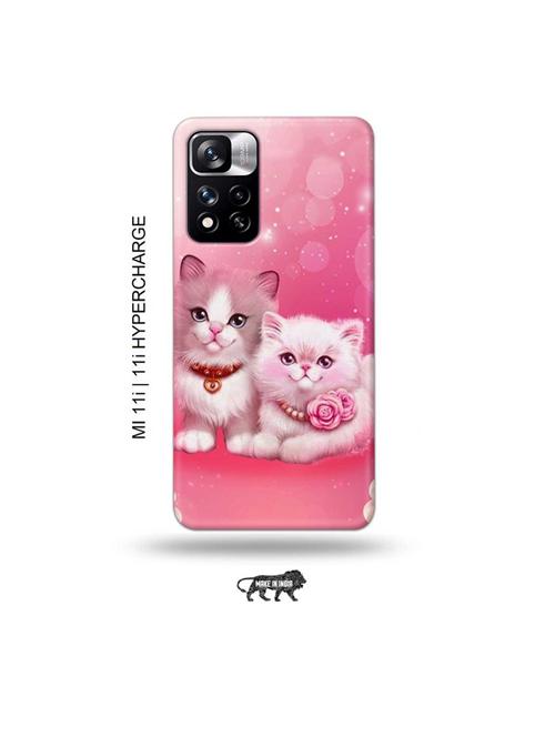 cute kitties back cover compatible with mi 11i, mi 11i hypercharge - 19007041 - Very Small Image - 1