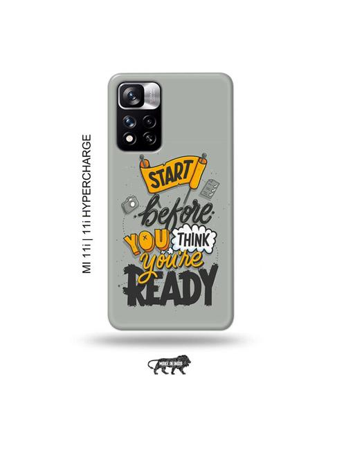 start before you think youre ready back cover compatible with mi 11i, mi 11i hypercharge - 19007082 - Very Small Image - 1