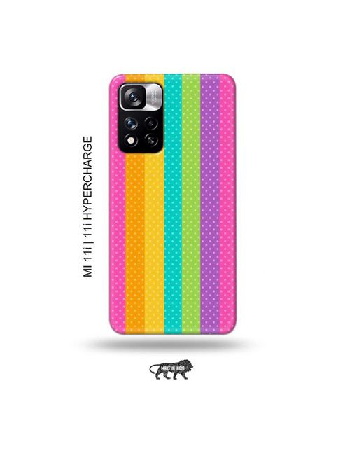dotted rainbow back cover compatible with mi 11i, mi 11i hypercharge - 19007166 - Very Small Image - 1